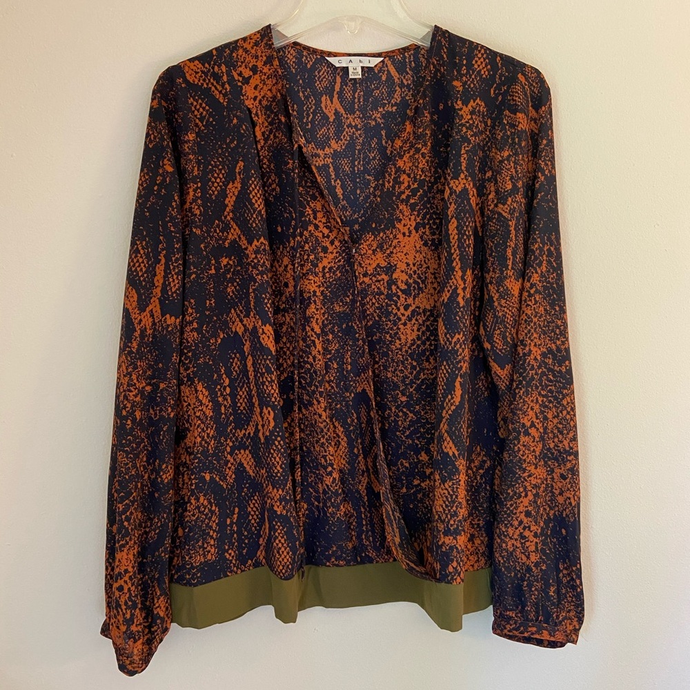 Cabi snakeskin Blouse